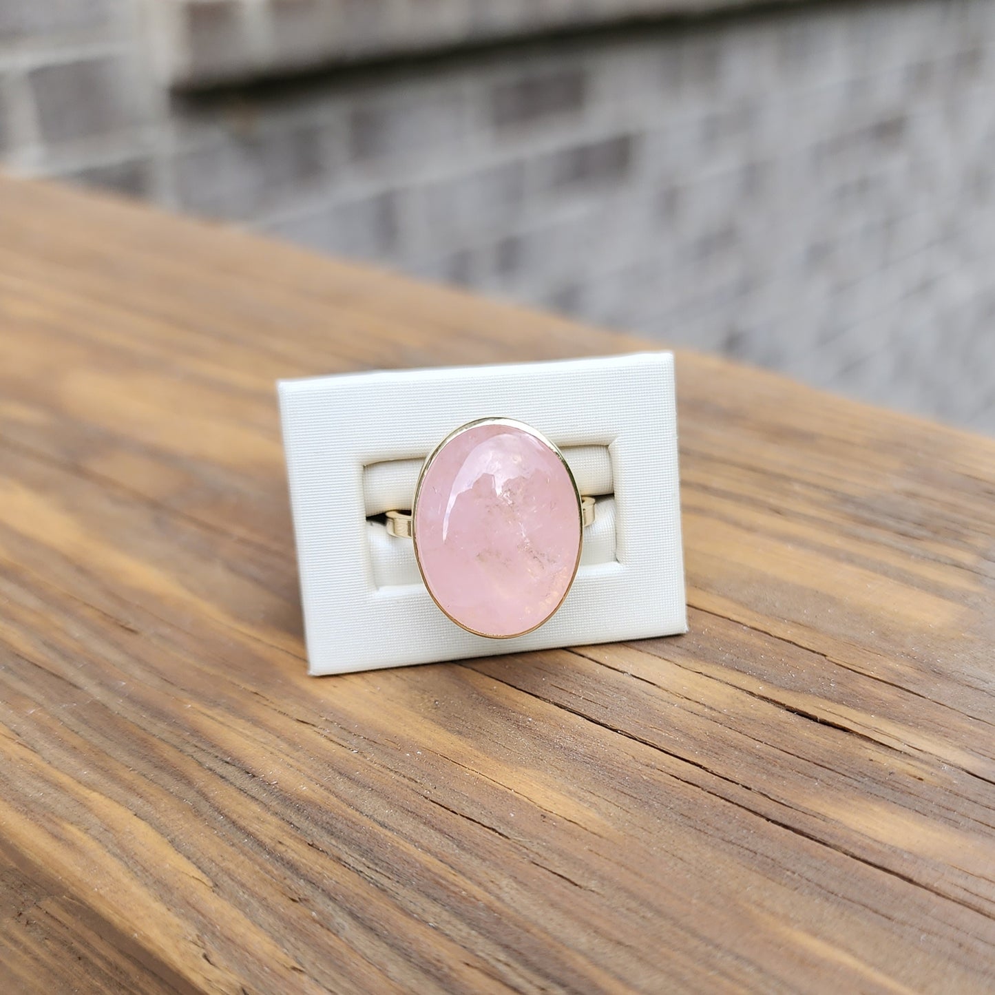 Morganite Cabochon Ring 2