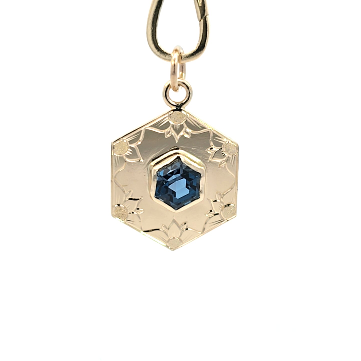 London Blue Topaz Hexagon Pendant