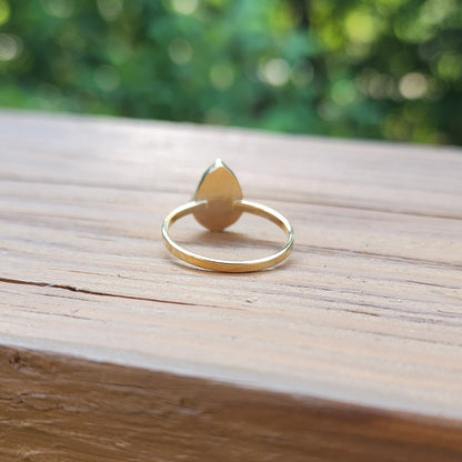 Sunstone Shield Stacking Ring