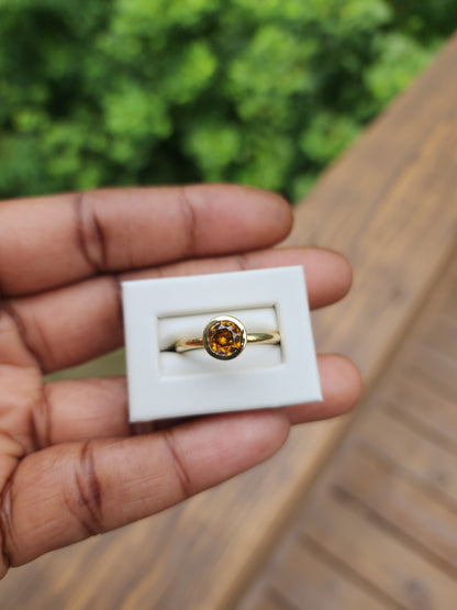 Sphene Ring in 18k Gold