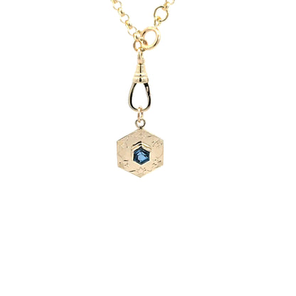 London Blue Topaz Hexagon Pendant