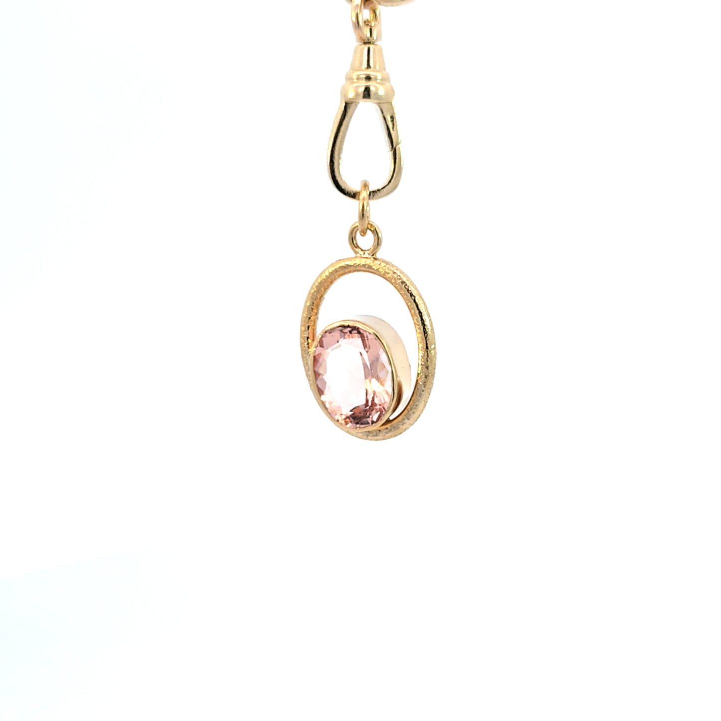 Morganite Negative Space Pendant