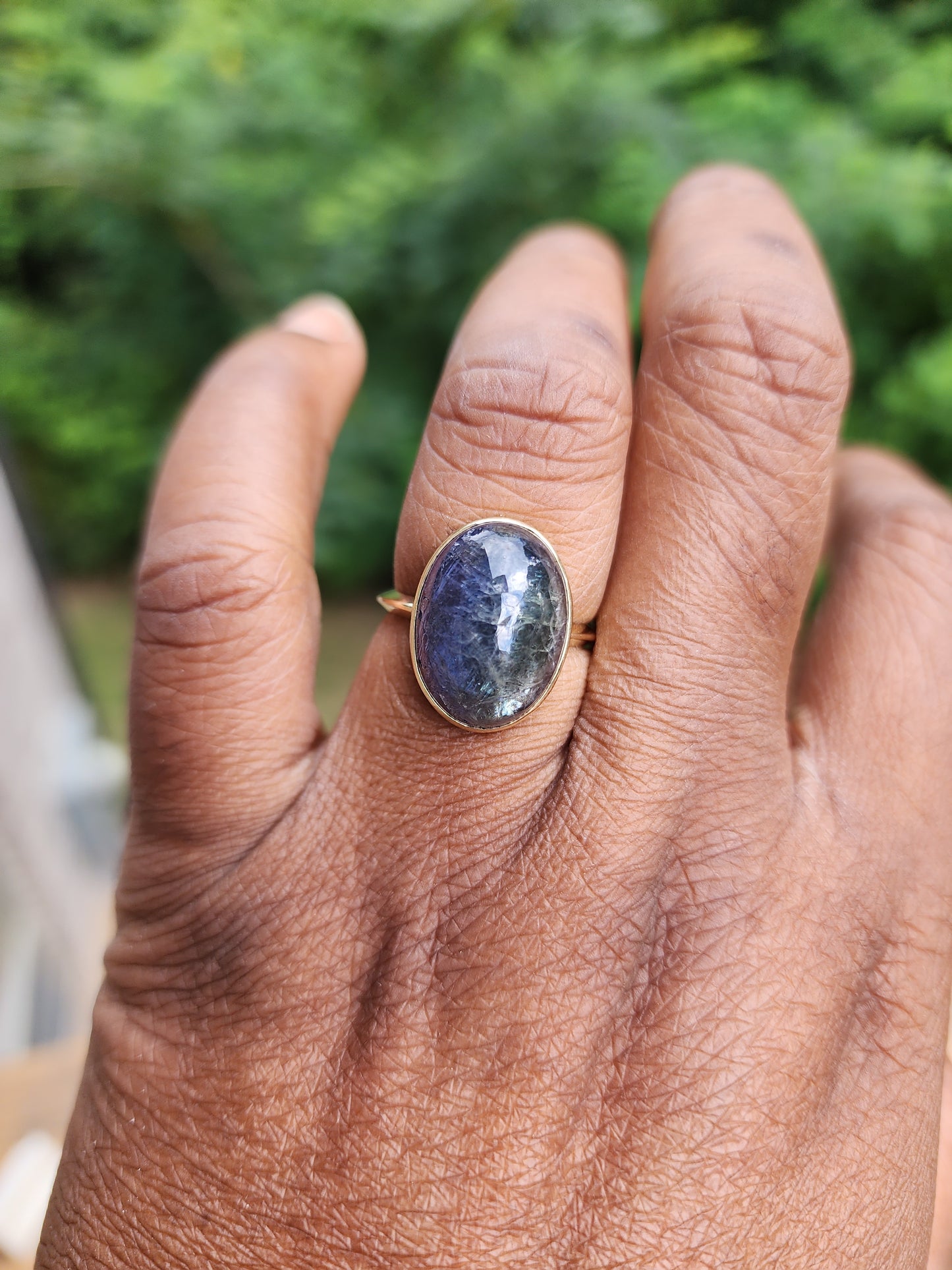 Tanzanite Knife Edge Ring