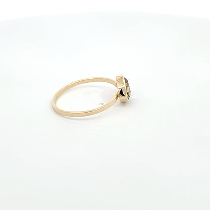 Sunstone E-W Hexagon Stacking Ring