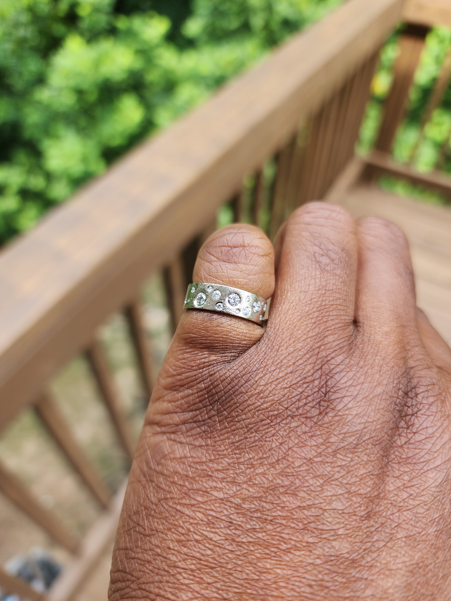 Diamond Wide Band Ring