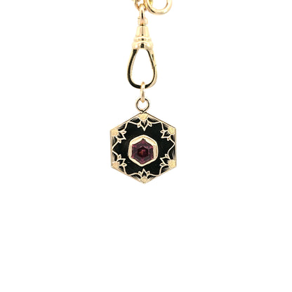 Malaya Garnet Hexagon Pendant 1