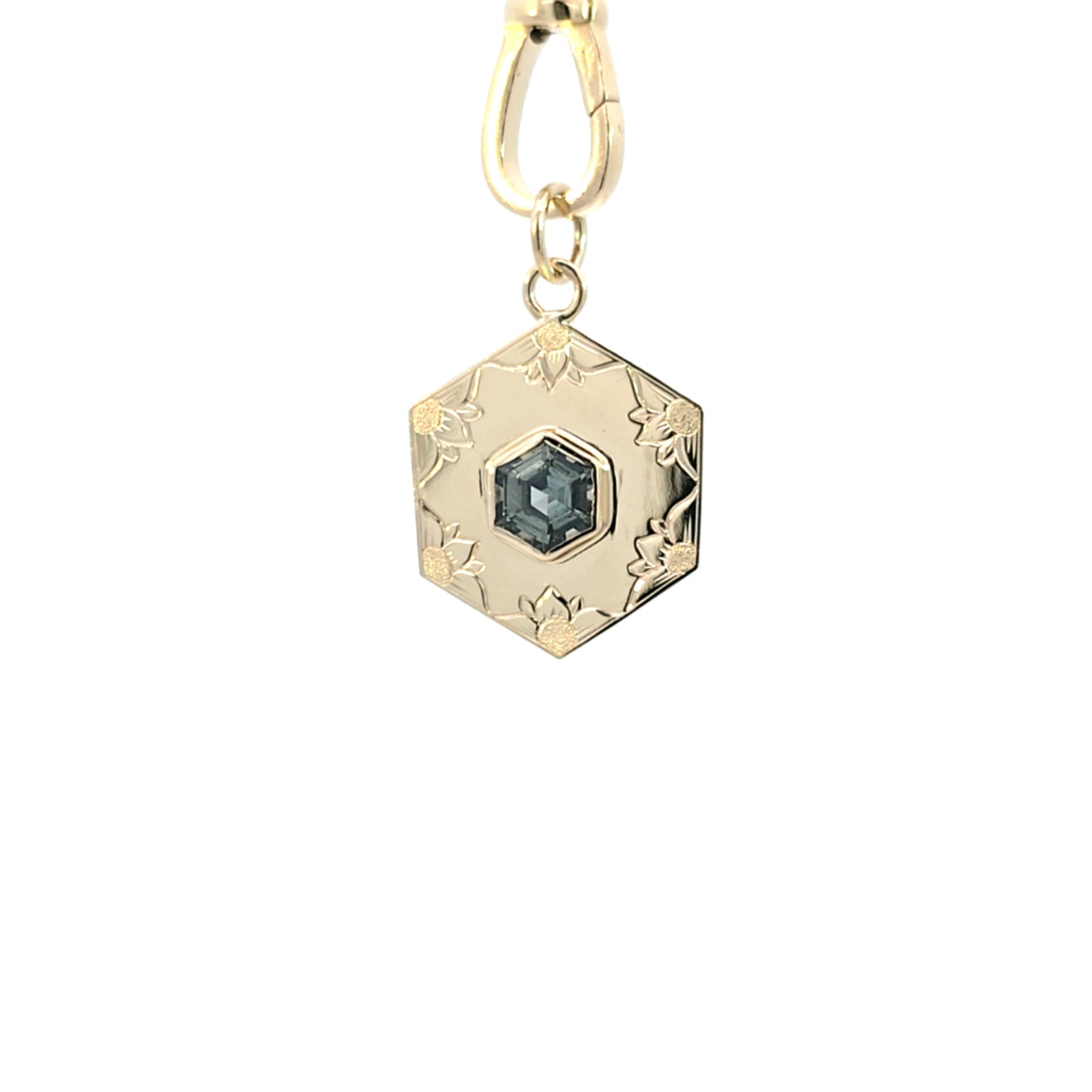 Color Change Sapphire Hexagon Pendant