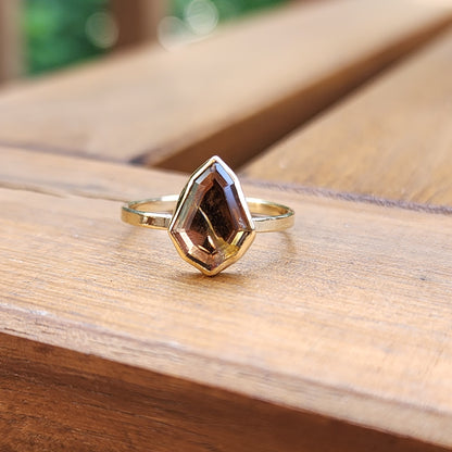 Sunstone Shield Stacking Ring