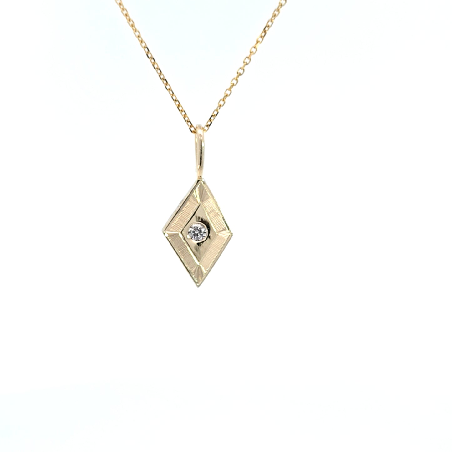 Diamond Engraved Pendant