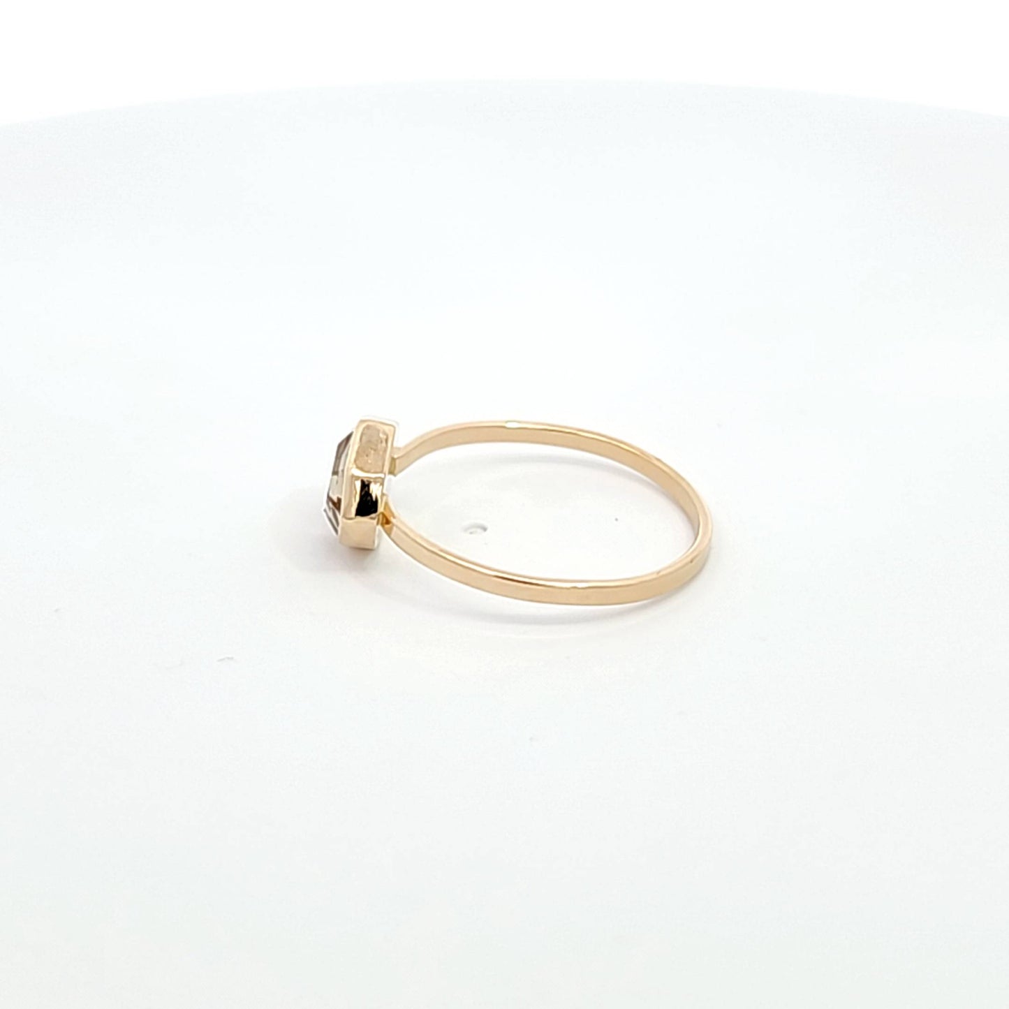 Sunstone E-W Hexagon Stacking Ring