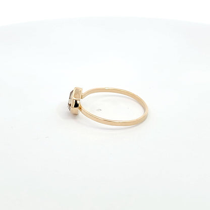 Sunstone E-W Hexagon Stacking Ring