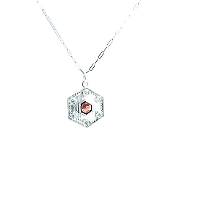 Sterling Silver Hexagon Pendant